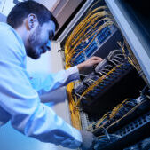 Fast internet connection speed test bandwidth network technology, speed optimization.